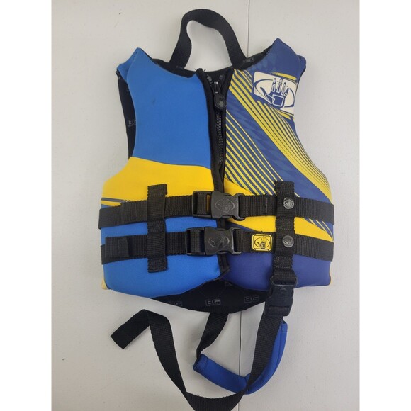 Body Glove Kids Life Jacket Evoprene PFD 30-50 lbs Blue Yellow USCG Approved - Picture 1 of 6